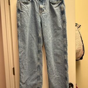 Zara Light Blue Straight Leg Jeans
